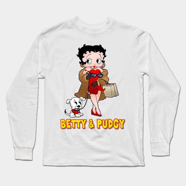 Betty & Pudgy Long Sleeve T-Shirt by DugglDesigns